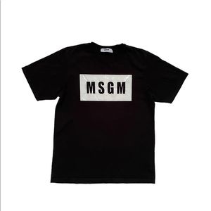 MSGM Authentic Logo T-Shirt Mens Sz XL Black Italy